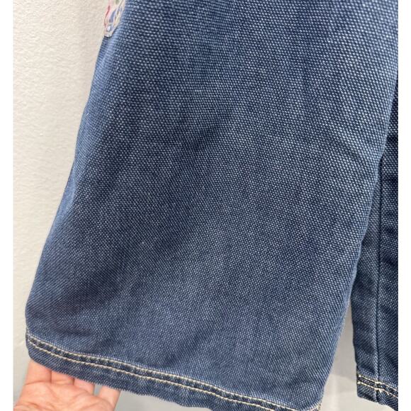 Benetton Jeans Girls Overalls Size XL 10 11 Years Wide Leg Patchwork Party Boho - Picture 6 of 9